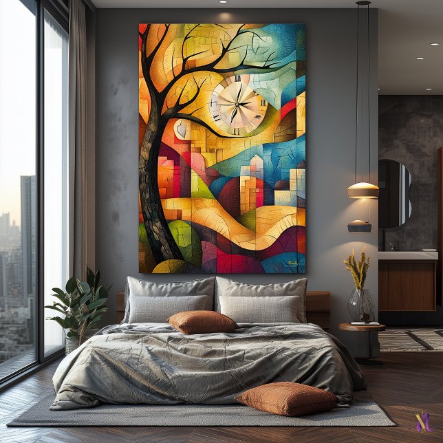 Toile Vision cubiste moderne de la mémoire (Créateur téléchargé)