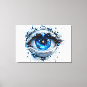 Toile 👁️ Vision futuriste Art Imprimer 👁️