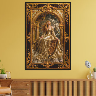 Toile Vision Vesperine Solariel de luxe baroque doré