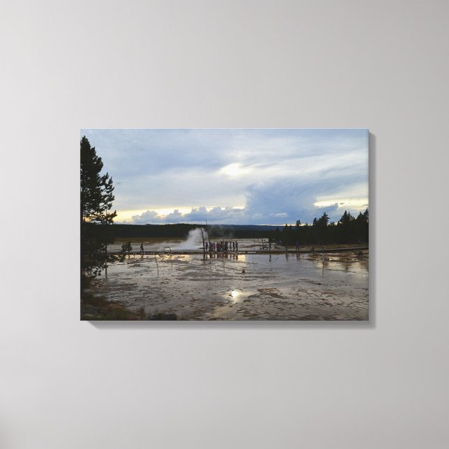 Toile Visite touristique du Bassin de Lower Geyser de Ye (Recto)