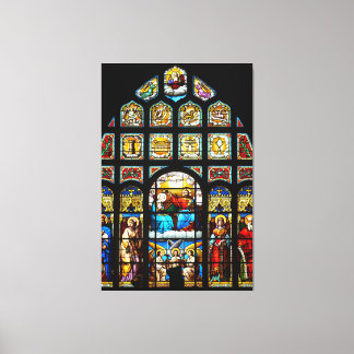 Toile vitrail d'église