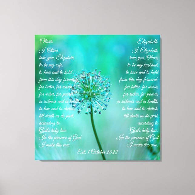 Toile Voeux de mariage élégants Canvas personnalisables  (Recto)