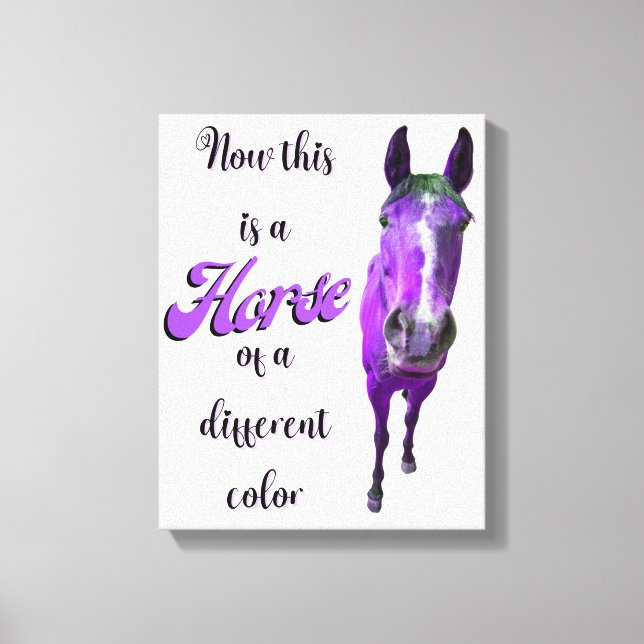 Toile Voici Un Cheval D'Une Couleur Différente, Violet (Recto)