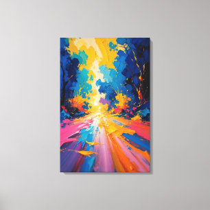 Toile Voie de rayonnement - Paysage Abstrait vif
