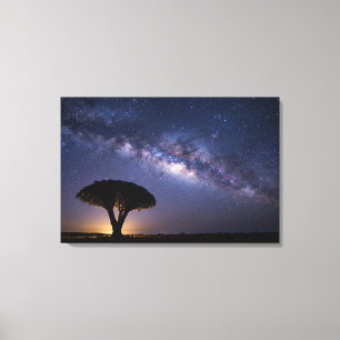 Toile Voie Lactée Arbre Sang de Dragon  Nature Anc