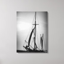 Voile Aruba en noir et blanc (portrait)