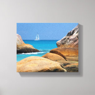 Toile Voilier Passant Par La Plage
