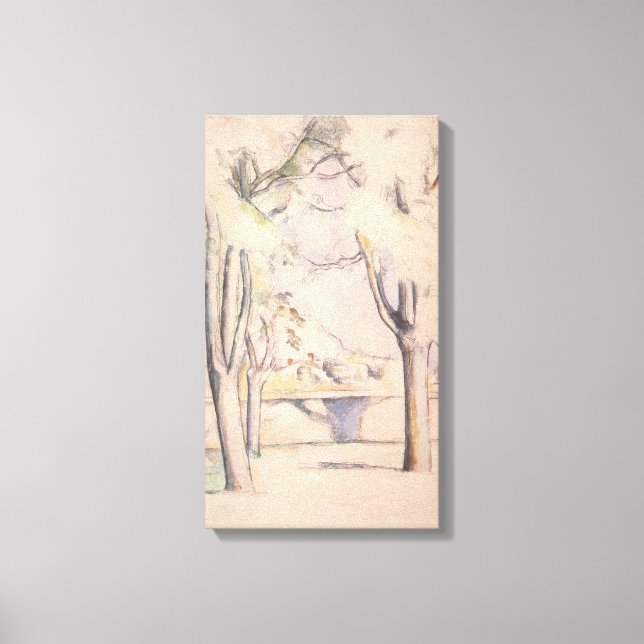 Toile Voir à travers les arbres par Paul Cezanne, Art Vi (Recto)