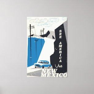 Toile Voir l'Amérique - Affiche de voyage vintage du Nou
