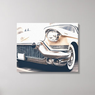 Toile Voiture couleur crème blanche antique vintage