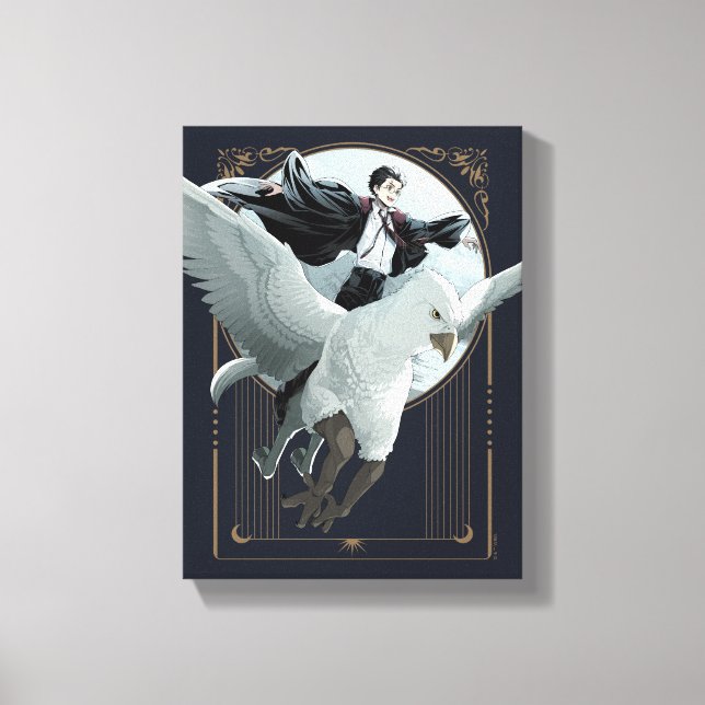 Toile Vol Anime HARRY POTTER™ avec Buckbeak (Recto)