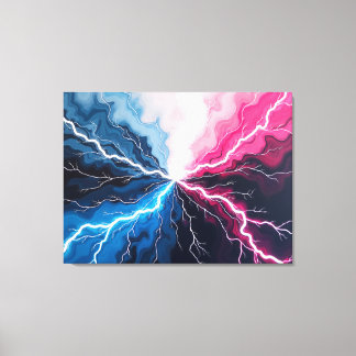 Toile Voltage Flow – Electric Surge in Motion 40"x32"