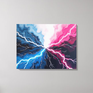 Toile Voltage Flow – Électricité en mouvement 24"x18"