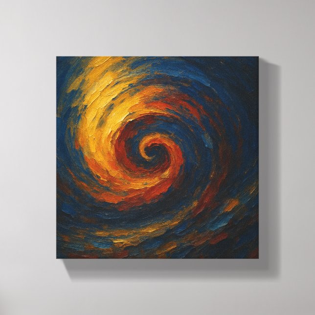 Toile Vortex Spiral Dynamique - Énergie Abstraite (Recto)
