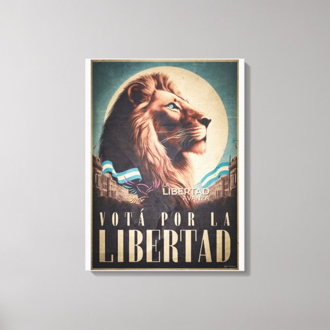 Toile VOTÁ POR LA LIBERTAD Poster Javier Milei Argentine (Recto)