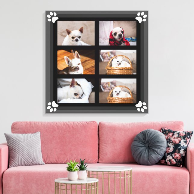 Toile Votre chiot chien de compagnie personnalisation ph (Insitu(Salon))