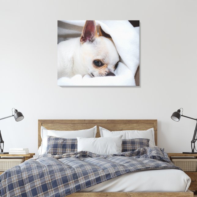 Toile Votre chiot chien de compagnie photo personnalisée (Insitu(Chambre))