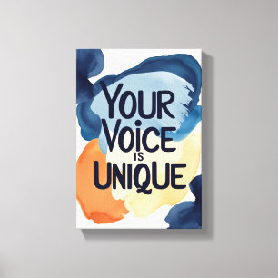 Toile Votre voix est unique