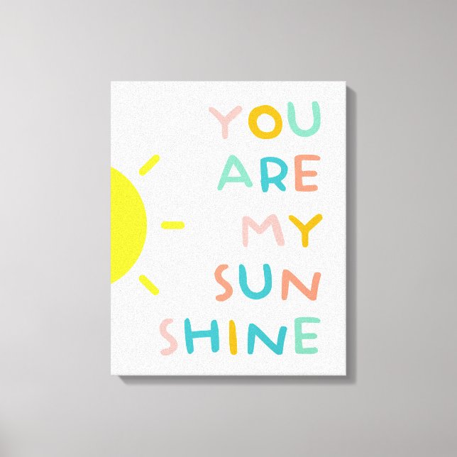 Toile Vous Êtes Mes Sunshine Pastels (Recto)