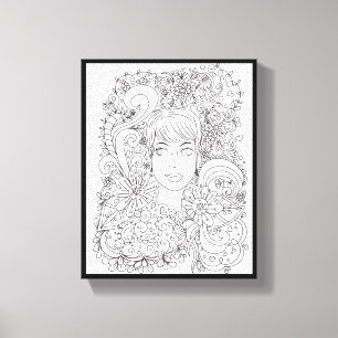Toile Vous Me Colorez Plutôt Bouton Enveloppé Premium (G