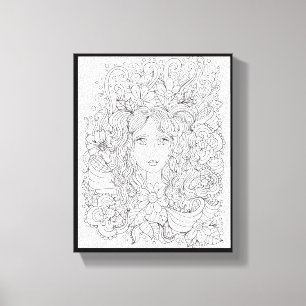 Toile Vous Me Colorez Plutôt Bouton Enveloppé Premium (G