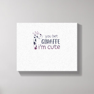 Toile Vous pariez que la girafe est mignonne  