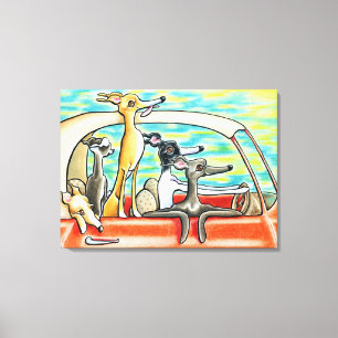 Toile Voyage routier   Greyhounds italien