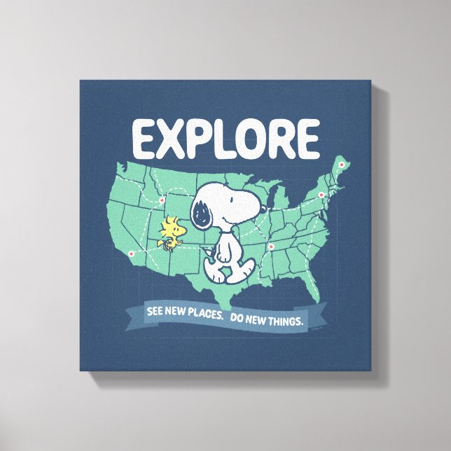 Toile Voyage sur route | Explorez les cacahuètes (Recto)