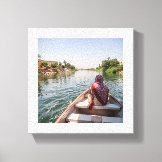 Toile Voyage tranquille sur le Nil