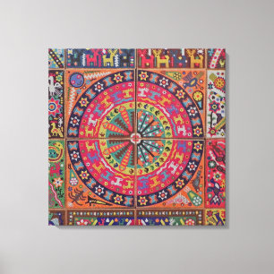 Toile Voyage tribal maya mexicain de Boho d'art d'Oaxaca