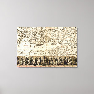 Toile Voyages de l'apôtre PaulCarte panoramique