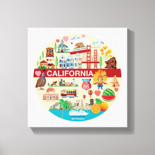 Toile Voyages en Californie (Recto)