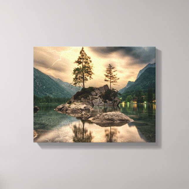 Toile Voyages nature - Montagnes d'eau Paysage (Recto)