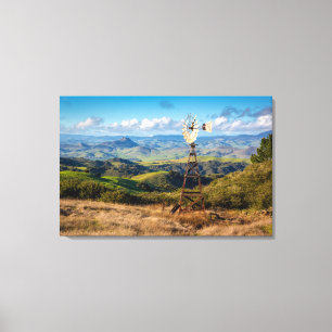 Toile Vue à partir du dessus des montagnes