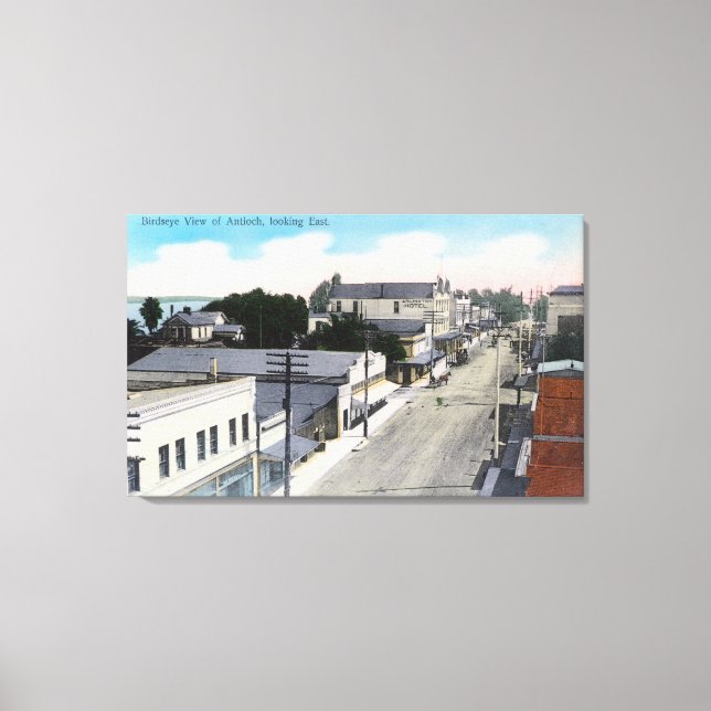 Toile Vue aérienne de CityAntioch, CA (Recto)