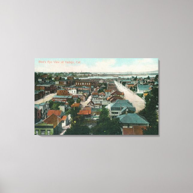 Toile Vue aérienne de CityVallejo, CA (Recto)