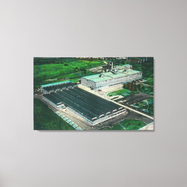 Toile Vue aérienne de Goodyear-Zeppelin Fabrication (Recto)