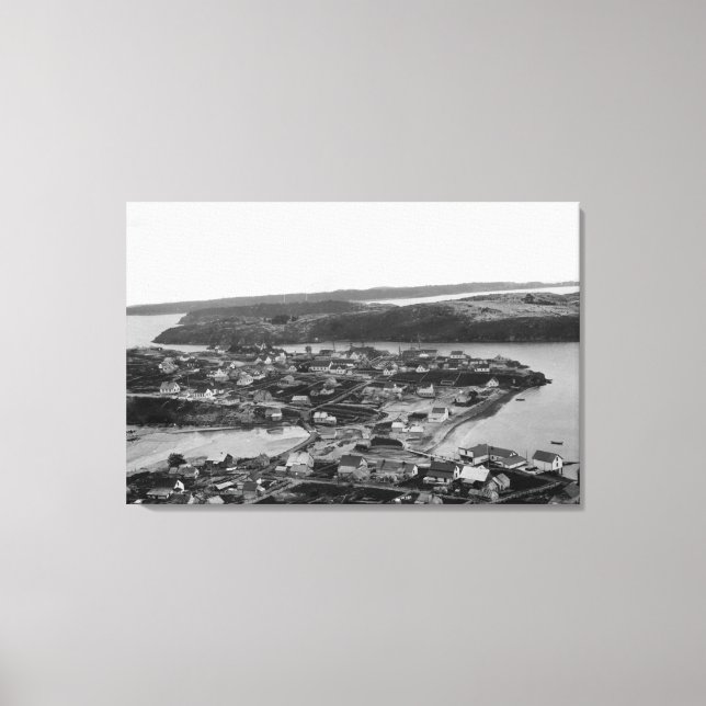 Toile Vue aérienne de Kodiak, Alaska Photographie (Recto)