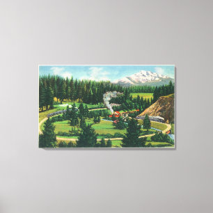 Toile Vue aérienne de la boucle Cantara, Sacramento