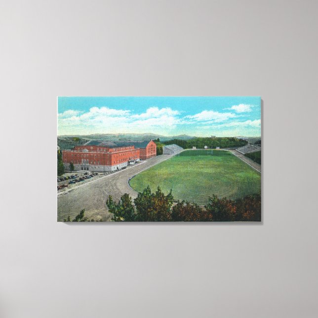 Toile Vue aérienne de la salle de gym de l'université d' (Recto)