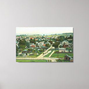 Toile Vue aérienne de la ville de Santa Cruz, CA