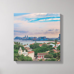 Toile Vue aérienne de Olinda et Recife Pernambuco Brésil