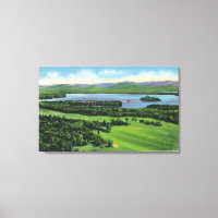 Vue aérienne de Saranac Inn Golf Course &