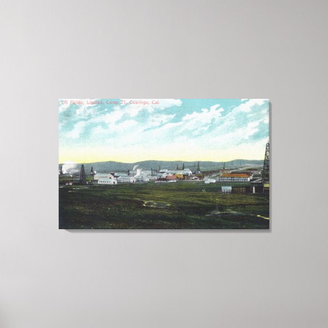 Toile Vue aérienne des champs pétrolifères du camp 27Coa (Recto)