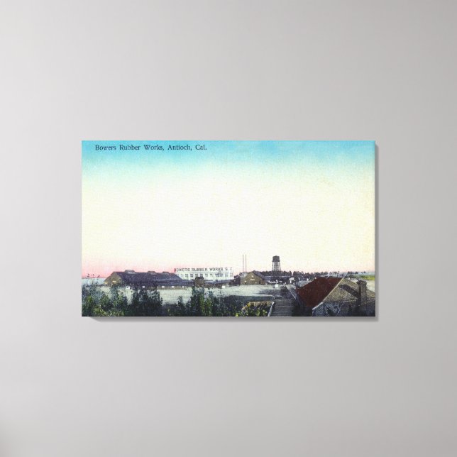 Toile Vue aérienne des ouvrages en caoutchouc de Bowers (Recto)