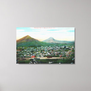 Toile Vue aérienne du CitySan Luis Obispo, CA