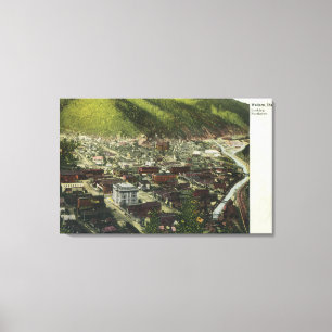 Toile Vue aérienne du Nord-Ouest de TownWallace, ID