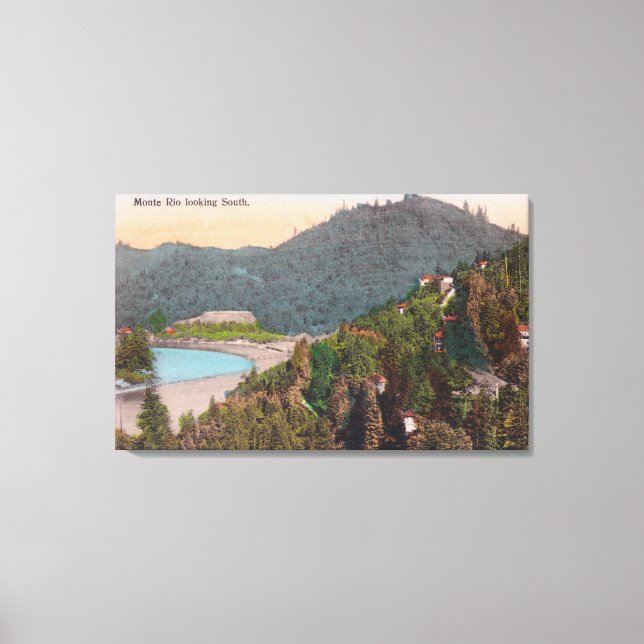 Toile Vue aérienne du sud depuis Monte Rio (Recto)