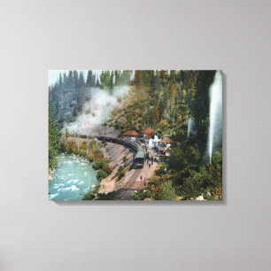 Toile Vue aérienne d'une gare