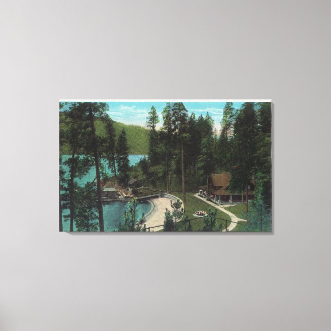 Toile Vue aérienne d'une maison d'été typique sur (Recto)